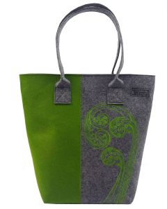 Jo Luping Ecofelt 2-Tone Tote Bags Green