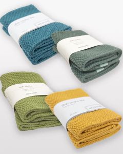 Ecovask Organic Cotton Knitted Dishcloth Lightweight 2pk