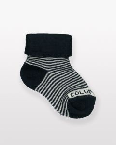 Striped Merino Baby Socks Navy-1-2