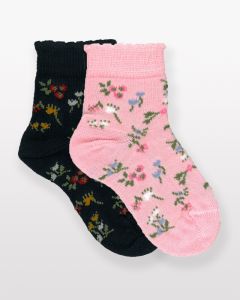 Floral Merino Baby and Children's Socks