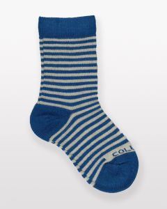 Striped Merino Children's Socks Cosmos Blue-13-3