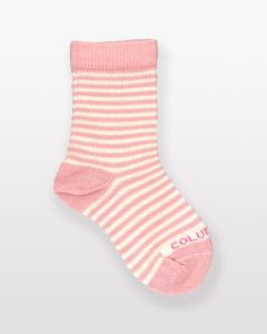 Striped Merino Children's Socks Cherry Blossom-5-8