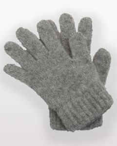 Children's Possum Merino Gloves Ash-8-10yrs