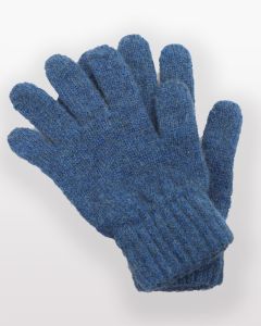 Children's Possum Merino Gloves Blue-6-8yrs