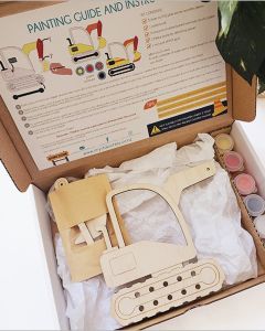 Children's Pine DIY Paint Project - Digger 