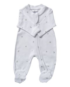 Organic Cotton All-in-One Grey Star-0-3m