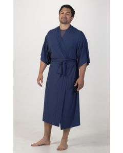 Bamboo Kimono Robe Prussian Blue-S-M-L