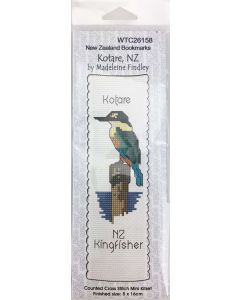 New Zealand Cross Stitch Bookmark Kit Kingfisher