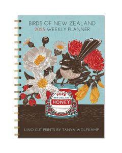 Birds of New Zealand Weekly Planner 2025 