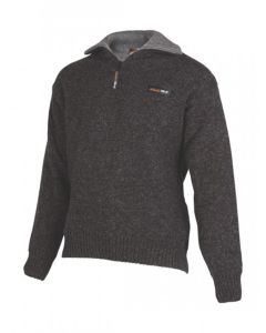 Men's Possum & Wool Double Layer Sweater Coal-M