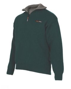 Men's Possum & Wool Double Layer Sweater Hunter Green-L