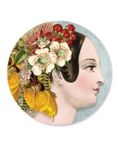 Cosmetic Mirror with Vintage NZ Florals